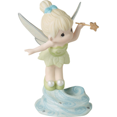 Precious Moments 223023 Disney Showcase Tinker Bell Think Happy Thoughts  Bisque Porcelain Figurine