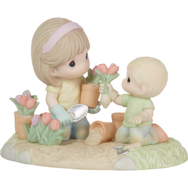 A Mothers Love Makes A Garden Grow Boy Figurine