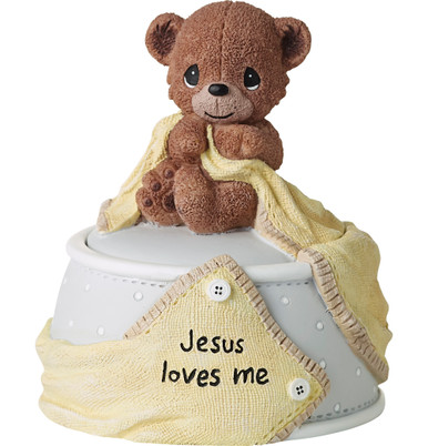 Jesus Loves Me Resin Keepsake Box