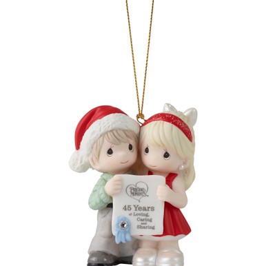 45 Years Of Loving, Caring, And Sharing Ornament