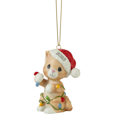 Tangled In Christmas Fun 2023 Dated Cat Ornament