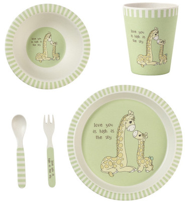 5-Piece Giraffe Mealtime Set, Bamboo