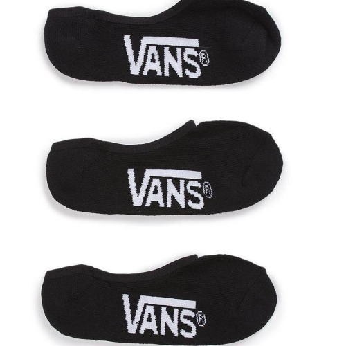 VANS CLASSIC NO SHOW 3 PK 6.5/9 BLACK