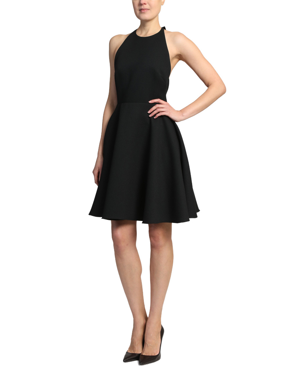 dress with bow at neck