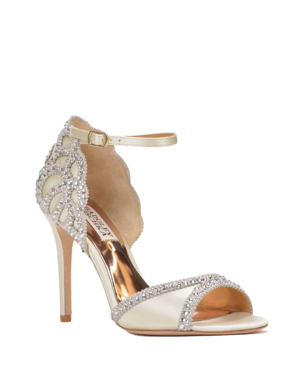 champagne color evening shoes