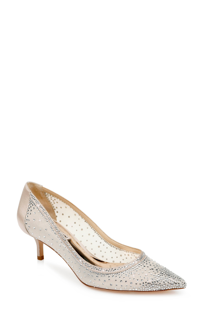 badgley mischka kitten heel