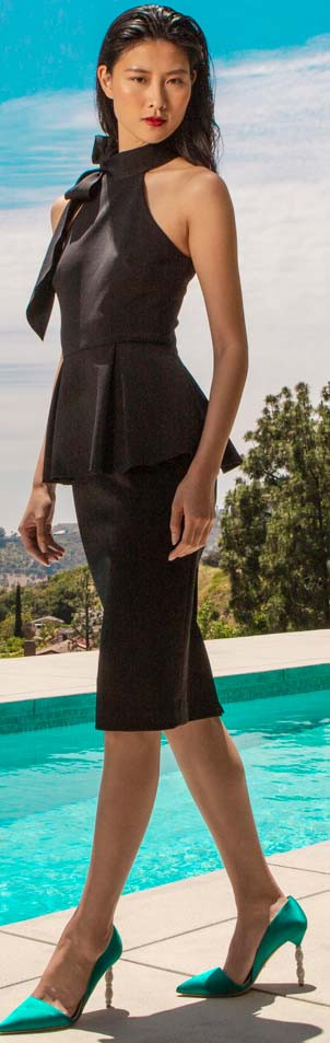 peplum cocktail dress