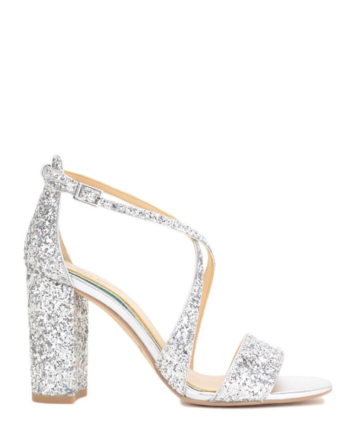 cook block heel glitter sandal