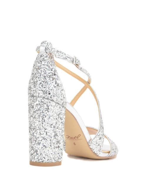 cook block heel glitter sandal jewel badgley mischka