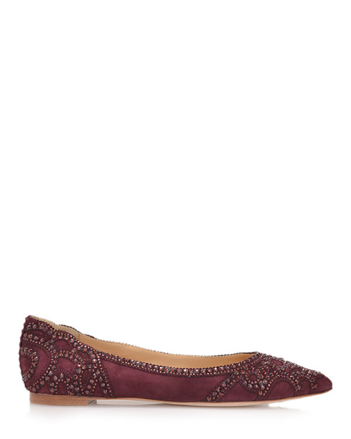 Gigi Pointed Toe Flat Evening Shoe by 