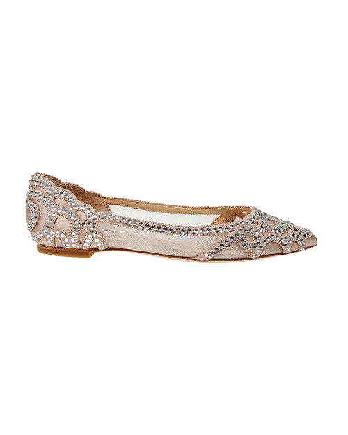 gigi crystal pointy toe flat