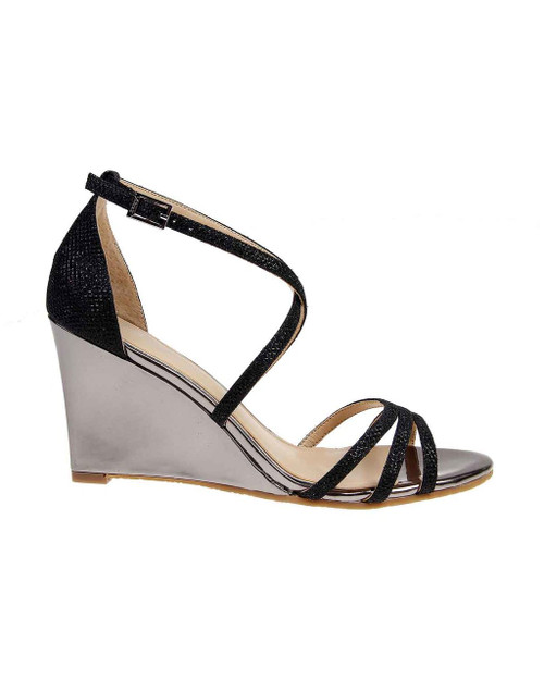 jewel badgley mischka hunt evening wedge sandals