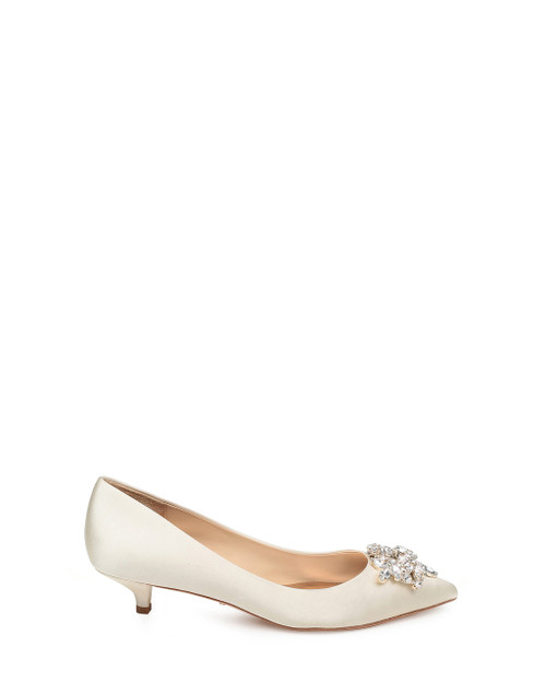 badgley mischka vail embellished kitten heel