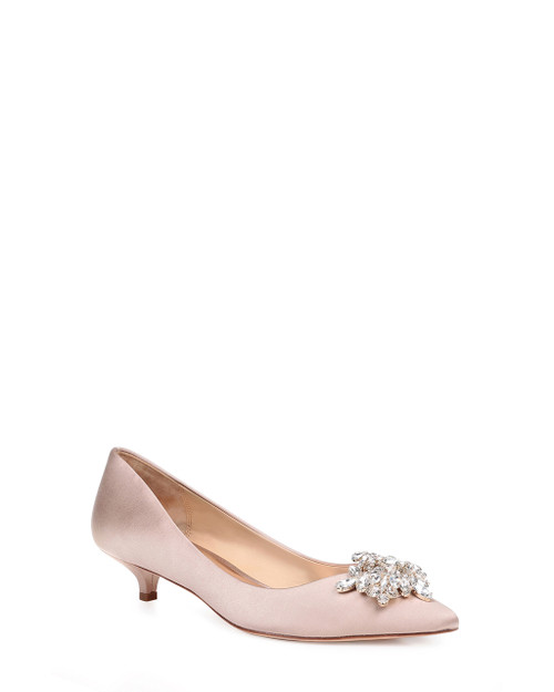 badgley mischka vail embellished kitten heel pump