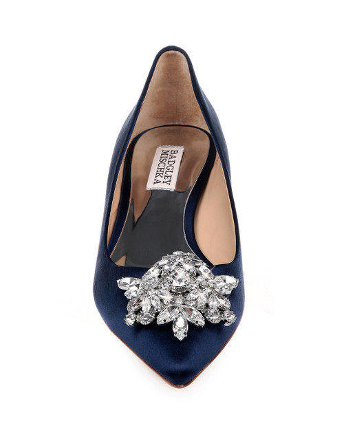 badgley mischka vail embellished kitten heel pump