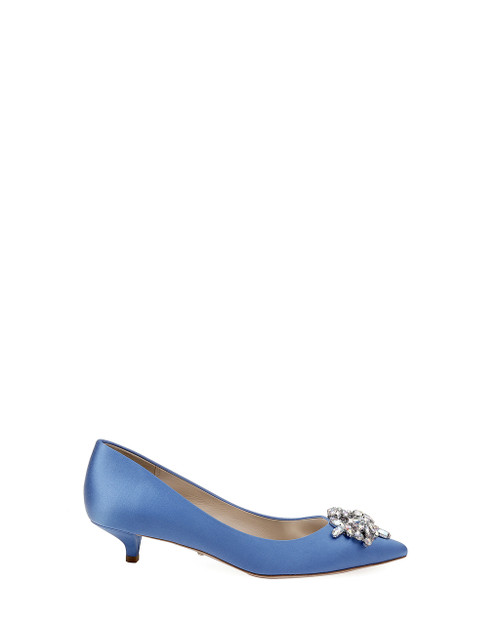 cobalt blue kitten heels