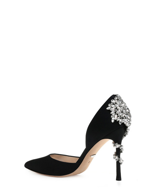 badgley mischka black evening shoes