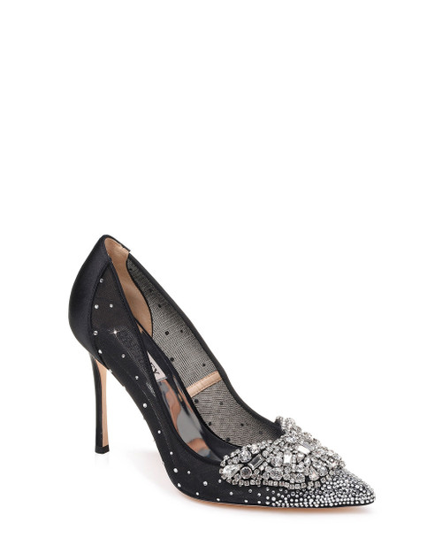 badgley mischka quintana mesh embellished pumps