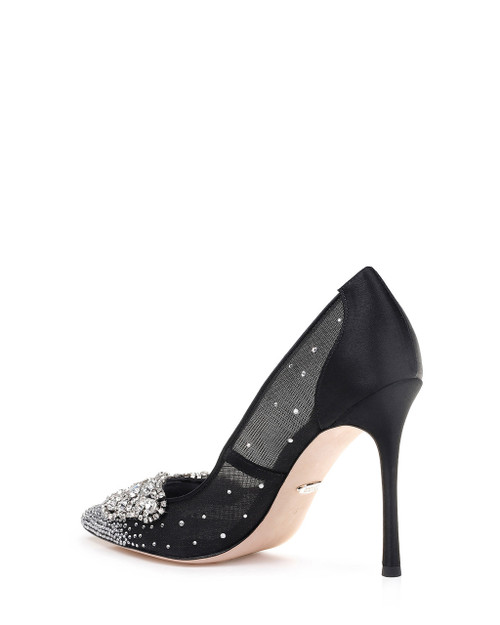 badgley mischka quintana mesh embellished pumps