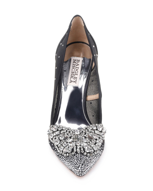 badgley mischka quintana mesh embellished pumps