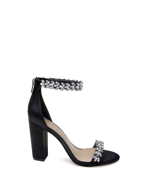 jewel by badgley mischka mayra embellished ankle strap sandal