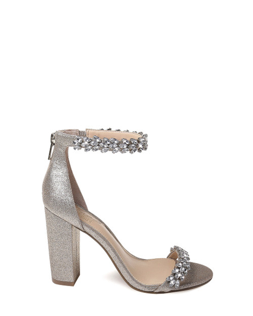 jewel by badgley mischka mayra embellished ankle strap sandal