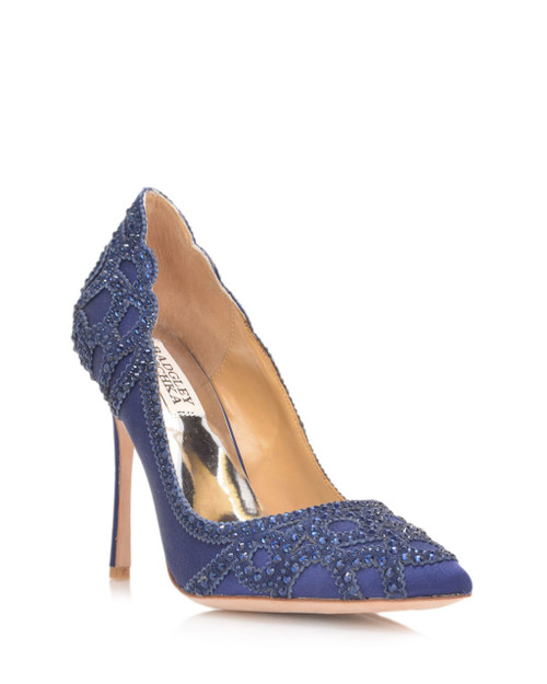 rouge embellished evening shoe