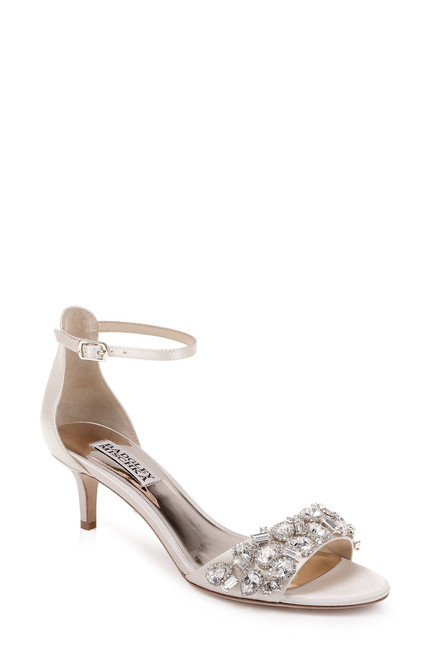 badgley mischka iris kitten heel slingback pump