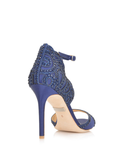 navy blue evening heels