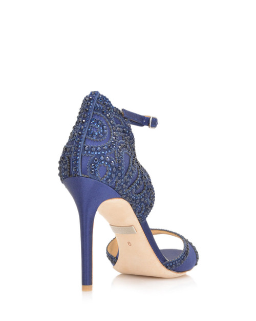 navy blue evening shoe