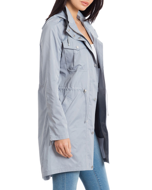 badgley mischka water repellent anorak with stowaway hood