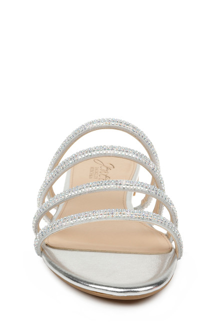 silver strappy flat sandals
