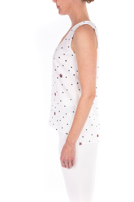 Ivory Multi Printed Tank Top Alt Side