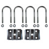 2 3/8" Round U Bolt Kit - Zinc
