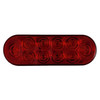 6" Oval LED Red Brake Tail Light Grommet Mount