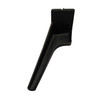 Left Hand Long Rain Gutter Spout - Black - Flexible Plastic