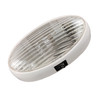 6 1/4" Oval Porch Light With Switch - White - Clear Lens