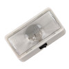 5 7/8" Rectangle Porch Light With Switch - White - Clear Lens