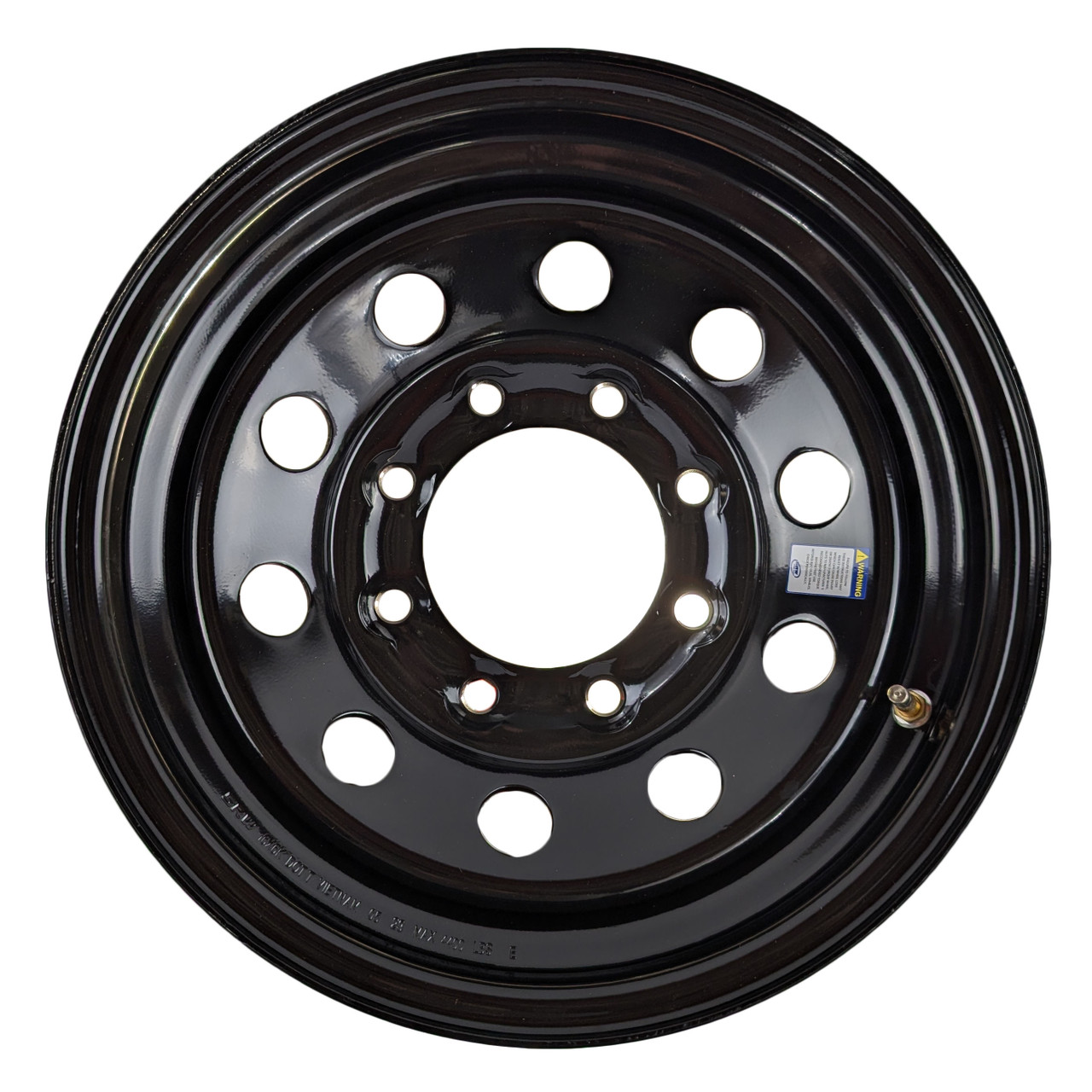 16 x 6 Steel Wheel Black Modular 8 x 6.5 - Heavy Duty