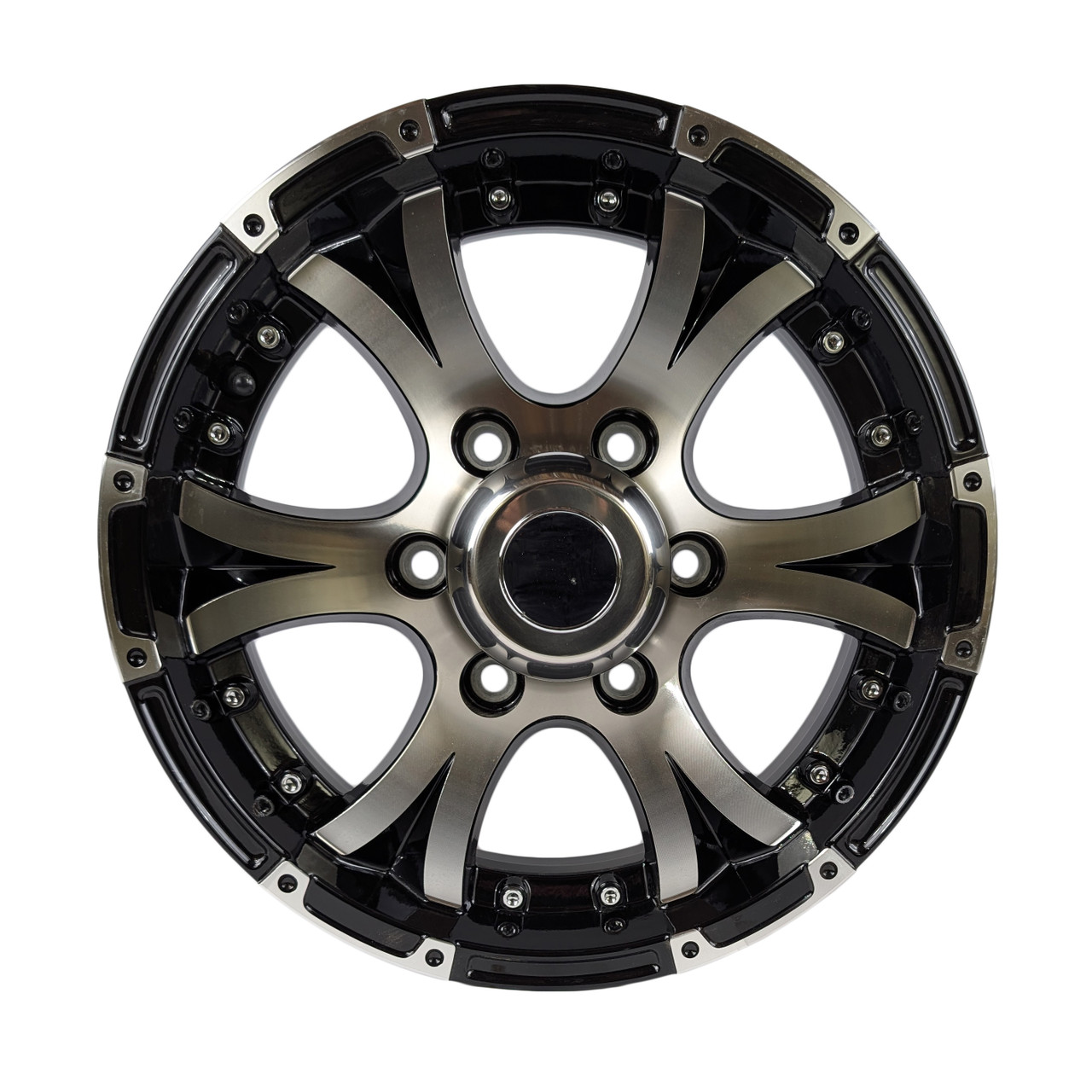 15 x 6 Aluminum Wheel Viking Gloss Black 6 x 5.5