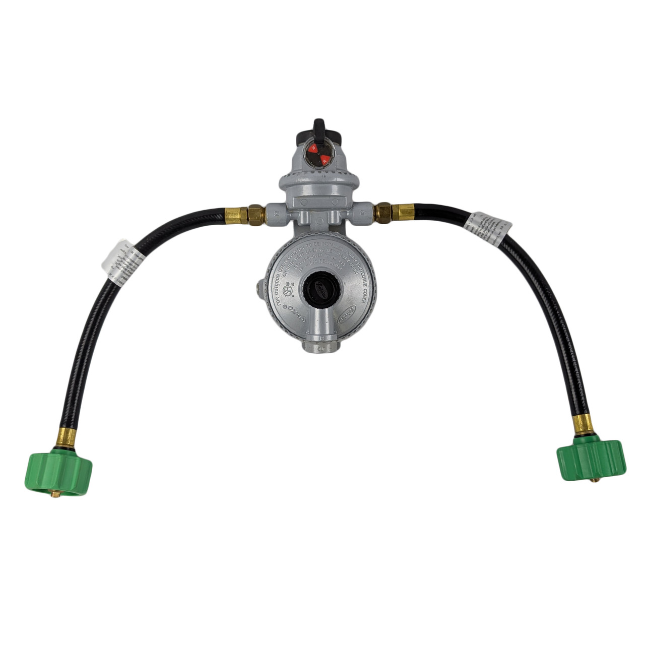 Dual LP Tank Auto Changeover Regulator - With 12" Hoses