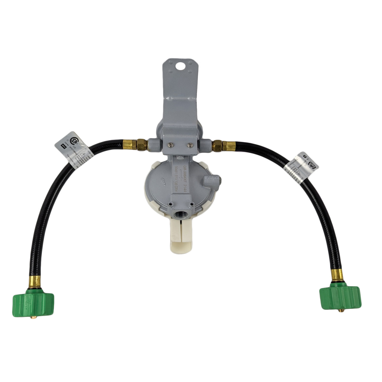 Dual LP Tank Auto Changeover Regulator - With 12" Hoses