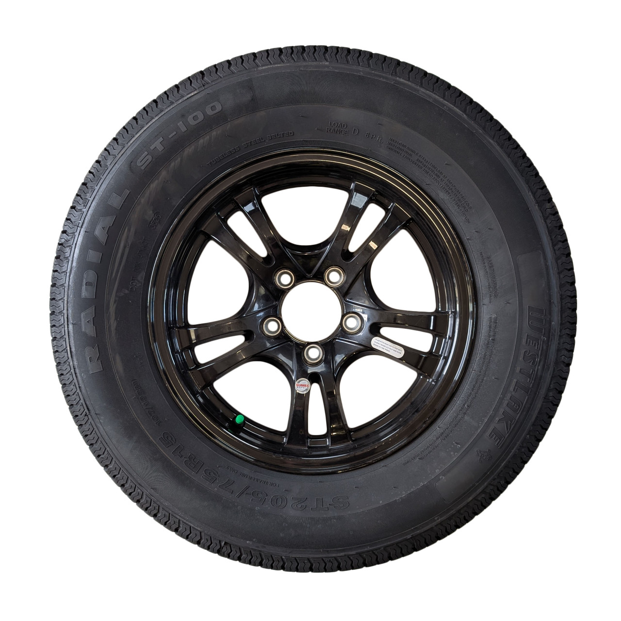 Westlake 205/75R15 Tire & Wheel Jaguar Black 5x4.5 - LRD