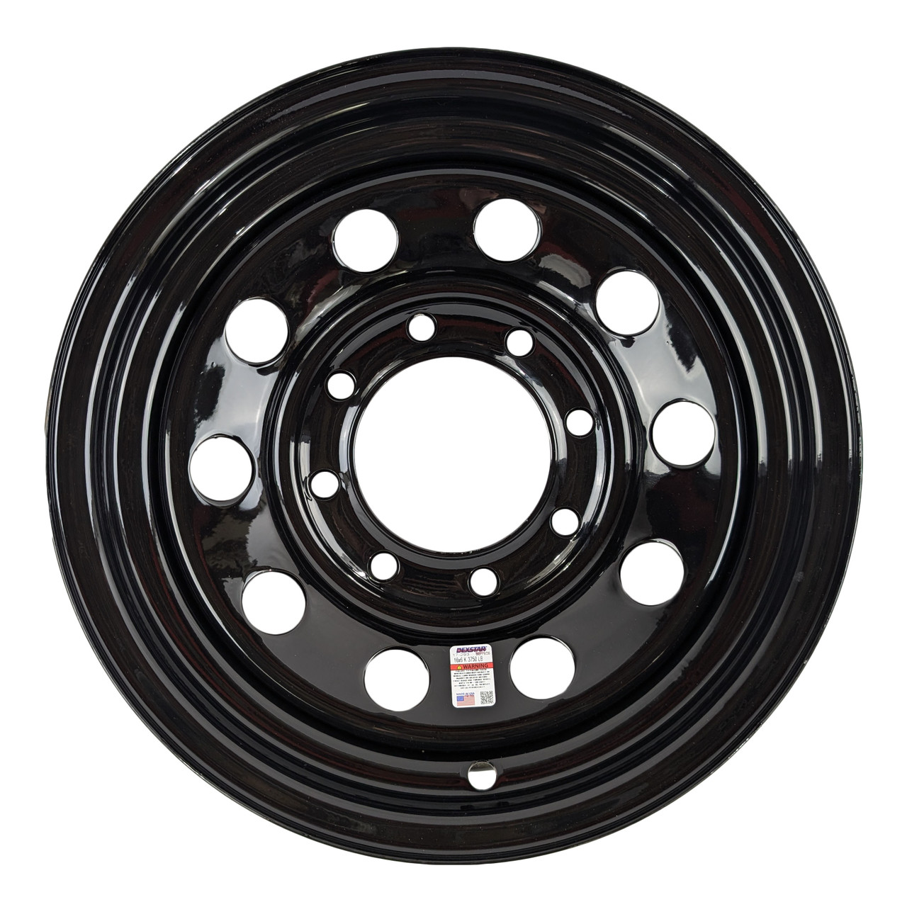 16 x 6 Steel Wheel Black Modular 8 x 6.5