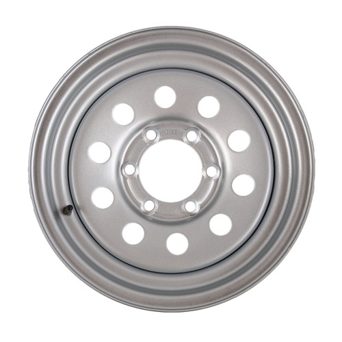 15 x 6 Steel Wheel Silver Modular 6 x 5.5 - 3300lbs