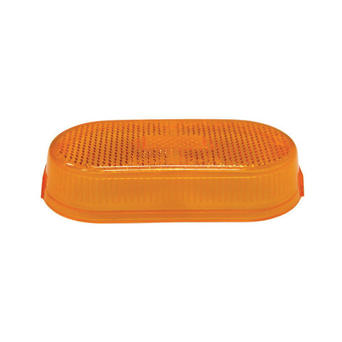 Peterson 4" x 2" Amber Clearance Marker Light Lens - Oval