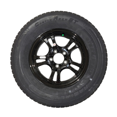 Castle Rock 205/75R15 Tire & Wheel Jaguar Black 5x4.5 - LRD