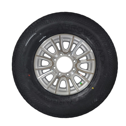 Arrowhead 235/80R16 Tire & Wheel Siberian Silver 8x6.5 - LRE Arrowhead 235/80R16 Tire & Wheel Siberian Silver 8x6.5 - LRE