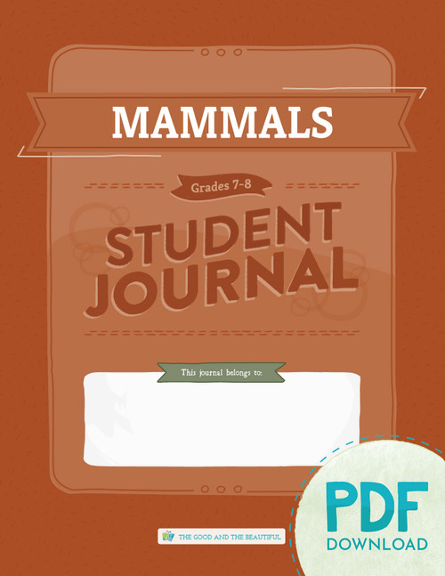 Mammals: Student Journal Grades 7-8 (PDF)