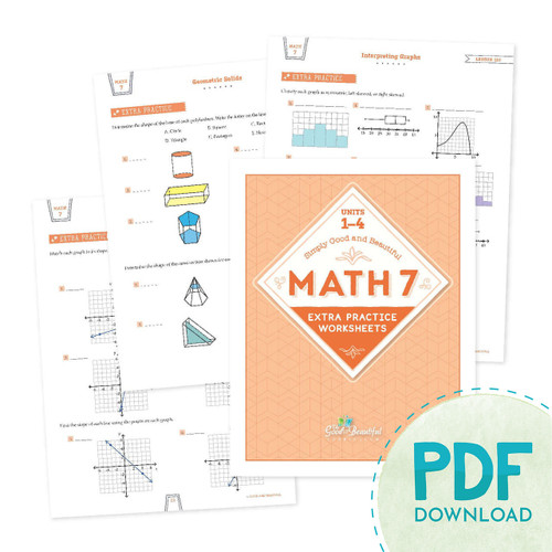 Extra Practice Worksheets: Math 7 (PDF)